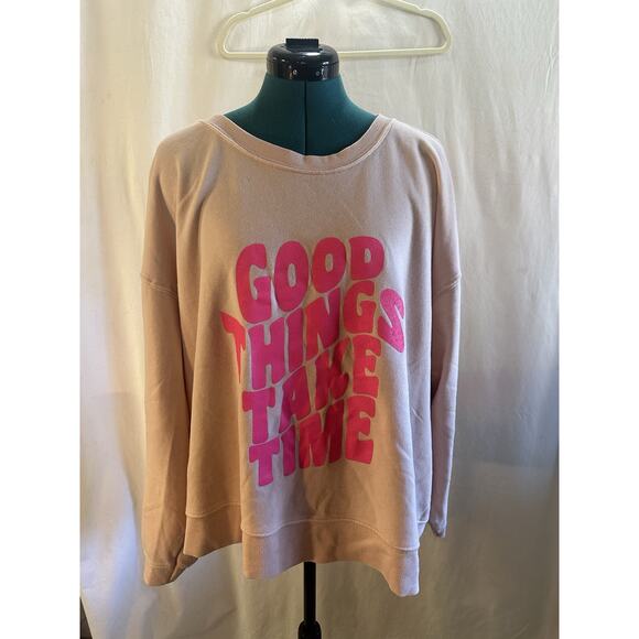 Pink Lily “Good Things Take Time” Sweatshirt – Size XL - Picture 4 of 7